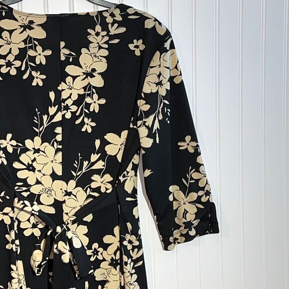 Giorgio Fiotline dress women’s size large flower core vneck tie waist 3/4 sleeve - Picture 12 of 12